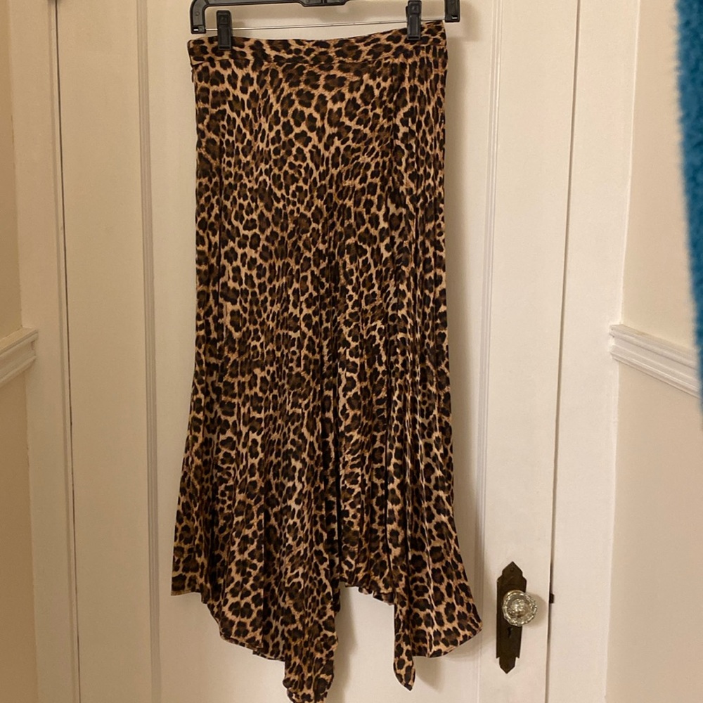 Zara Leopard Print Maxi Skirt in Brown and Black - Picture 1 of 4